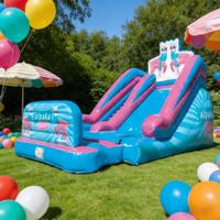 Tobogán Inflable Gigante con Diseño de Alpaca, Ecológico, de PVC, para Niños, Equipo de Juego con Animales Adorables, de Grado Comercial, para Uso en Exteriores