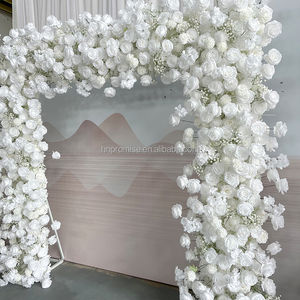 <span class=keywords><strong>Promise</strong></span> Künstliche Blumen Bogen Hochzeitsblumenbogen Dekoration Quadratischer Weißer Blumenbogen Hintergrund - Product Image 4