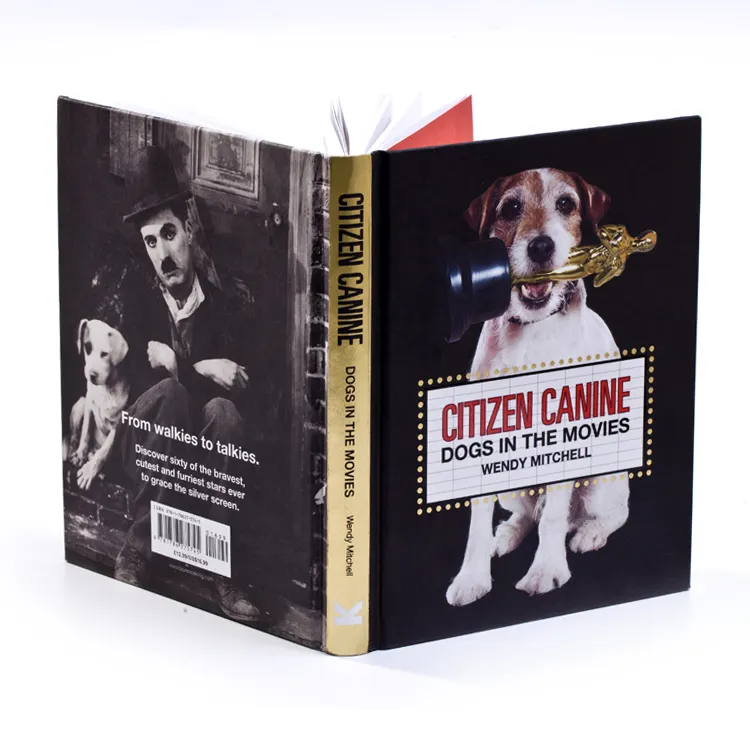 Buku A5 Anak Anjing Print Logo Hardcover Kertas Mewah Tulang Belakang Bulat 4c Percetakan Buku Cerita Anak Anjing Anjing