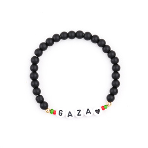 <strong>Pakistan</strong> Flag Color Bohemian Charm <strong>Bracelet</strong> with Adjustable White Turquoise Letter Beads Watermelon Pendant Malachite-Gift - Product Image 4