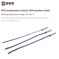 Sensor Suhu NTC Tipe Tabung Tahan Air 10K/100KB Nilai 3435/3950 Penginderaan Suhu Presisi Tinggi