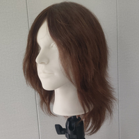 Tête de mannequin personnalisée en cheveux humains 100 % naturels pour la formation en coiffure, la formation en maquillage, les salons de beauté et les écoles de coiffure