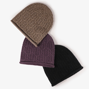 Bonnet en <span class=keywords><strong>laine</strong></span> d'angora unisexe de luxe pour l'hiver, tricot jacquard, broderie 3D, doux, chaud, protège-oreilles pour les voyages, vente en gros - Product Image 3
