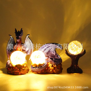 ที่วางลูกบอลคริสตัลรูปมังกร เรซินสังเคราะห์ ของตกแต่งบ้าน ของขวัญ - Product Image 3