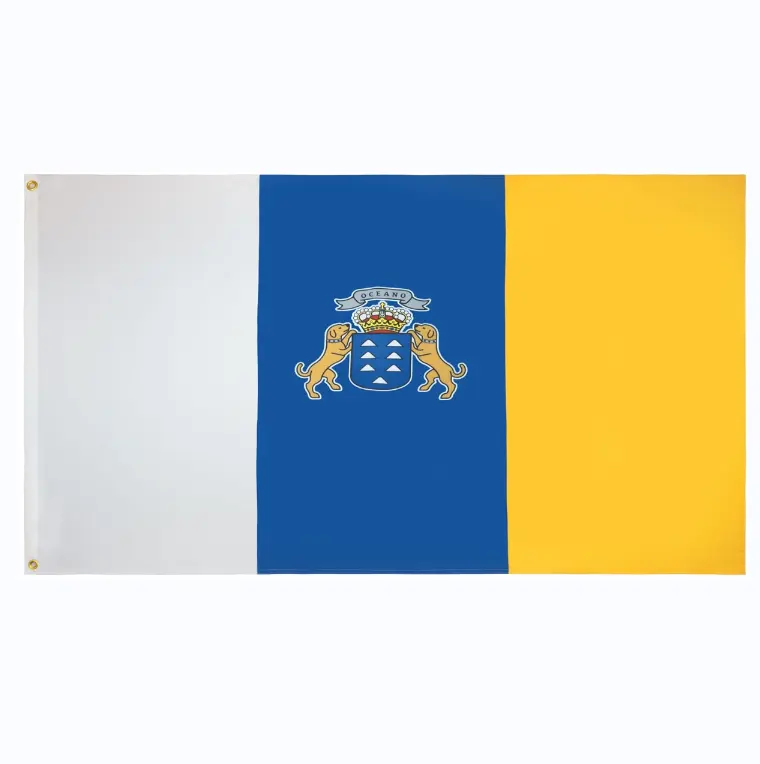 3X5 Ft Canarie-Eilanden Vlag Spaanse Regio Van Canarische Vlaggen
