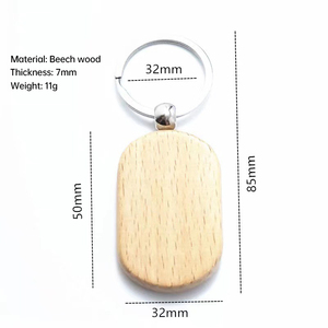 Tùy Chỉnh Thiết Kế In & Khắc Tên Bằng Gỗ Keychain Phổ Biến Trống Gỗ Móc Chìa Khóa - Product Image 5