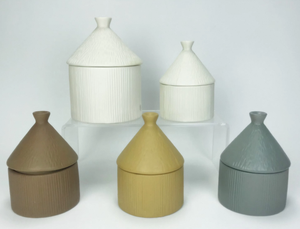 Pots à bougies du Moyen-Orient Pot à bougies <span class=keywords><strong>en</strong></span> <span class=keywords><strong>terre</strong></span> <span class=keywords><strong>cuite</strong></span> Pot à bougie vide Pot à cire <span class=keywords><strong>en</strong></span> béton avec couvercle - Product Image 2