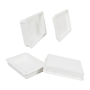 JOIN 85mm de profundidad <span class=keywords><strong>Caja</strong></span> <span class=keywords><strong>grande</strong></span> de plástico blanco para pizza <span class=keywords><strong>Caja</strong></span> de prueba de masa Bandeja de transporte de fermentación de almacenamiento para hornear - Product Image 5