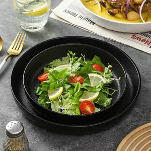 Platos de Cena de Porcelana Japonesa, Elegantes, Negros y Blancos, con Patrón Sólido, Estilo Japandi, No Tóxicos, Aptos para Lavavajillas, para <span class=keywords><strong>Restaurante</strong></span> - Product Image 6