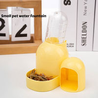 Bac d'alimentation pour hamster 3-en-1 anti-renversement, mangeoire automatique pour hamster doré, support de bouteille d'eau, maison de fuite en forme de château