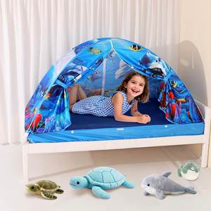 Tente de lit pour enfants Hot Sale Twin Play Baby Toddlers Dream Playhouse Blue Ocean, compatible avec la plupart des lits d'enfants - Product Image 4