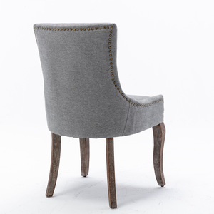 Sedia da pranzo Ultra Side con tessuto ispessito, chiodi in bronzo e gambe in legno massello, set da 2 - Product Image 5