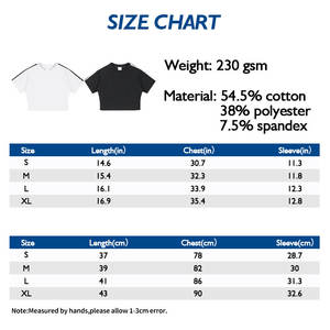 Cross-Border Streetwear Crop Top Mujer Y2K Color-Block Camiseta de manga corta - Product Image 4