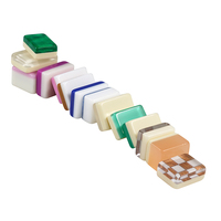 4-Layer Custom Color Acrylic Mahjong Tile 160 Buah Ubin Mahjong Amerika untuk Klub Mahjong