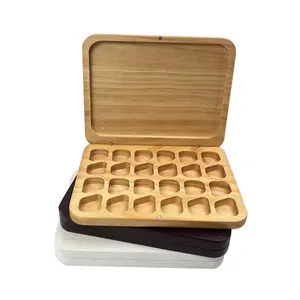 Customized Luxury Jewelry With Patterns Chocolate Wood Box Packaging