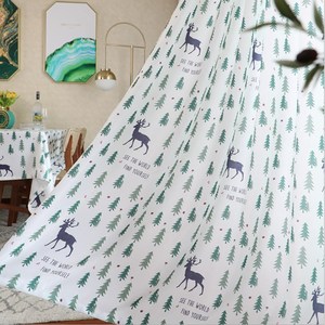 Ins phim hoạt hình <span class=keywords><strong>Moose</strong></span> mô hình 100% polyester chống cháy cách nhiệt tùy chỉnh màn Grommet rèm cửa cho phòng trẻ em - Product Image 4