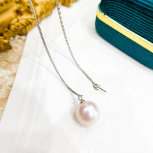 Boucle d'oreille en argent S925 pour femme Chopin avec perles rondes de 8 à 12 mm, accessoire de perles DIY, 21225 perles rondes Earline - Product Image 4