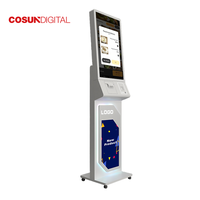 Kiosque de commande de nourriture, borne de paiement, borne tactile de sol, borne de point de vente intérieure