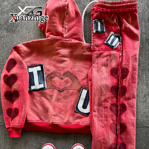 Tùy Chỉnh Hoodies Chất Lượng Cao Với Logo Và Dây Kéo Axit Rửa Bông Nặng Thêu 500 GSM Tùy Chỉnh Hoodies Chất Lượng Cao - Product Image 2