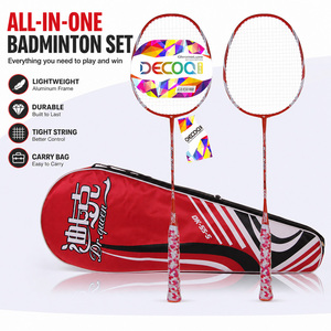 <span class=keywords><strong>Raquette</strong></span> de <span class=keywords><strong>badminton</strong></span> professionnelle de haute qualité, tissée, résistante, en aluminium, fibre de carbone, poignée souple en PU, ensemble pour 2 joueurs - Product Image 6