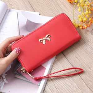 Hot Sale Women's Korean Style PU Leather Wallet Fashionable RFID Feature Card Holder Nylon Lining Zipper <strong>Long</strong> Clutch <strong>Purse</strong> - Product Image 4