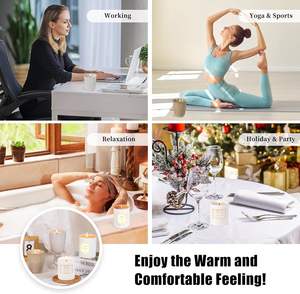 Décoration d'intérieur, récipients à bougies en céramique blanc mat, pot à bougies parfumées, récipient à bougies vide - Product Image 4