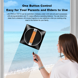 Liectroux Yw710 Black Window Cleaning Robot with Remote Control Water <b>Spraying</b> Voice Prompt Mobile App Yw710 Window Cleaning - Product Image 2
