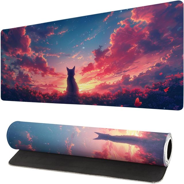 Black Large Size Custom logo Mouse Pad Printed Gaming Desk Mat Extended Anti-slip Artisan Mousepad