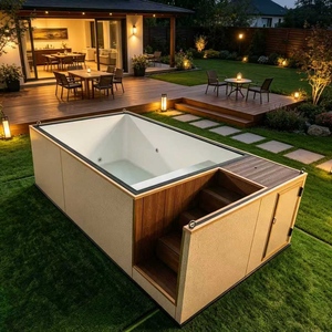 Rectangular Fiberglass Ground Swimming Pool 5mm Thick UV Resistant Easy Install Family Children Outdoor Use Includes Accessories - Product Image 3