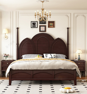 <span class=keywords><strong>Letto</strong></span> in Legno Massello Stile Hotel di Lusso Americano |   <span class=keywords><strong>Letto</strong></span> Principessa Minimalista Vintage Europeo Semi-Lusso per Ospitalità e Casa - Product Image 5