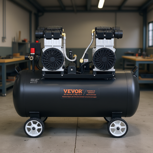 Compresor de Aire Sin Aceite Vevor de 20 Galones, Portátil, Industrial, Recíproco, 90 Psi, con Ruedas - Product Image 2