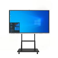 Tableau numérique interactif intelligent de 86 pouces, écran plat LED, support mobile, tableau blanc interactif 20 points, 4K, 1 an de garantie