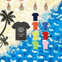 T-shirt tricoté tendance d'été à col rond pour hommes et femmes, streetwear personnalisé, surdimensionné, en coton écologique et respirant