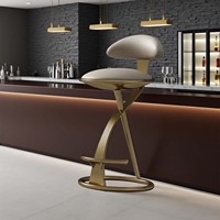 Tabouret de bar moderne et minimaliste en acier inoxydable, chaise haute de luxe léger pour bar à domicile et salle à manger, écologique, durable, tendance