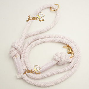 Jixin tali peliharaan pengiriman cepat buatan tangan tali kepang katun tali anjing 4 kaki 5 kaki 6 kaki MOQ kecil - Product Image 3