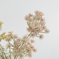 Bouquet de fleurs artificielles en soie rose et blanche, effet toucher réel, style Queen Anne, 70 cm, pour mariage, décoration de table, centre de table, fête