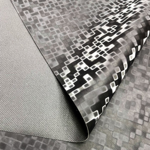 3D Recaro Pixelated Maze Grid Patroon 0,8 mm Waterdicht Krasbestendig Semi PU Synthetisch Leder voor Motorzittingen - Product Image 4