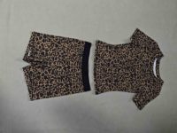 Ensemble de shorts 2 pièces pour femmes en coton de qualité supérieure avec logo personnalisé, design imprimé léopard, qualité supérieure, fourniture directe d'usine