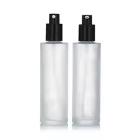 Échantillon gratuit bouteille d'emballage cosmétique en verre dépoli 100ml 120ml cylindre pulvérisateur à pompe en verre transparent 30ml 50ml bouteille de parfum vide