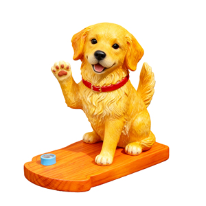 Divertido Soporte para Teléfono con Forma de <span class=keywords><strong>Shiba</strong></span> <span class=keywords><strong>Inu</strong></span> - Figura Esculpida Personalizada, Artesanía de Resina Hecha a Mano para Decoración Moderna de Escritorio y Hogar - Product Image 4