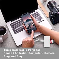 Lector de Tarjetas de Memoria 5 en 1, Adaptador USB OTG y Lector de Tarjetas TF/SD para Dispositivos Móviles USB C y USB