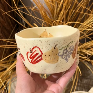 手绘水墨陶瓷早餐盘套装，带300毫升甜点盘，花园风格，包括早餐甜点用托盘 - Product Image 4