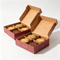 Boîte d'emballage jetable en papier biodégradable personnalisable de qualité alimentaire pour biscuits, chocolats, pains, desserts, snacks et donuts – Vente en gros