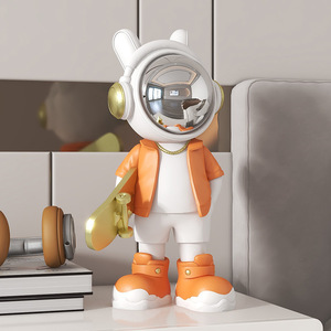 Oferta Especial: Adorno Moderno y Sencillo de Astronauta en Patineta, de Resina Pintado a Mano, para <span class=keywords><strong>Halloween</strong></span>, Decoración de Escritorio, Regalo de Inauguración, Mueble de TV/Vino - Product Image 2