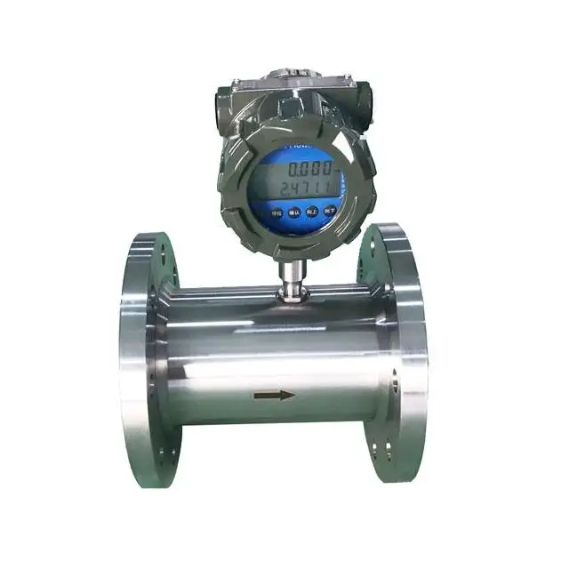 High Accuracy Wide Measurement Range Liquid Turbine Flow Meter Stainless Steel Oil and Water Sensor Thread Connection