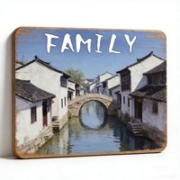 Plaque en bois personnalisée avec photo de famille |   Décoration murale personnalisée de style ferme, panneau de sublimation