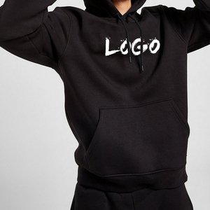 เสื้อกันหนาวมีฮู้ด2ชิ้นสำหรับผู้ชายผ้าคอตตอนโพลีเอสเตอร์พิมพ์ลายปักโลโก้ออกแบบได้ตามต้องการ - Product Image 3