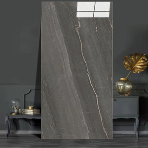 Italy grey Gold 750*1500*9 mét sứ slab Glossy thiết kế kích thước lớn Sứ slab Marble thiêu kết đá sàn gạch - Product Image 1
