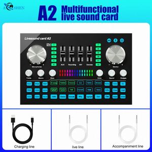 Tarjeta de Sonido USB A2, Mezclador de Audio Externo para Teléfono Inteligente y Tableta con Función de Efectos, Cambio de Voz, Transmisión en Vivo y Grabación con Bluetooth - Product Image 6