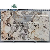 Dalles de marbre blanc Pandora en pierre naturelle de luxe, personnalisées OEM/ODM, pour sols intérieurs d'hôtels et marches d'escaliers de luxe
